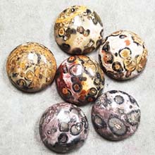 18MM ROUND CABOCHON LEOPARD SKIN (6PCS/BAG)